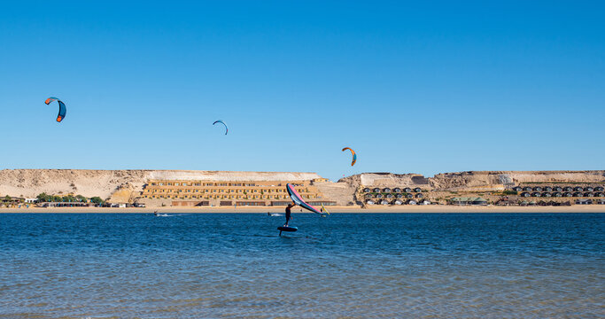 The famous Dakhla lagoon is renowned for its water sports.