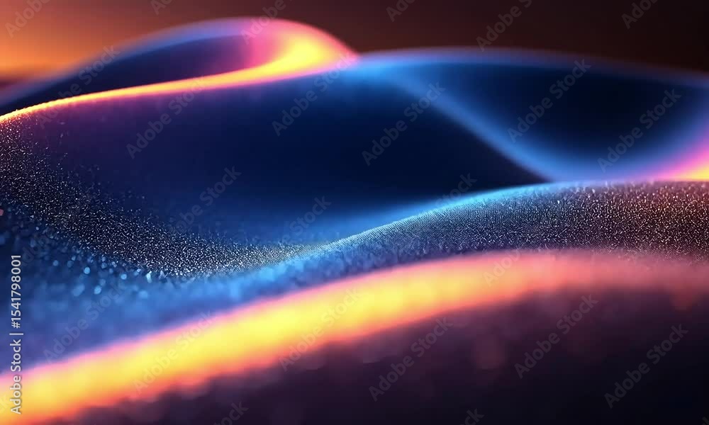 Poster abstract wavy surface with vibrant color gradients and textured details