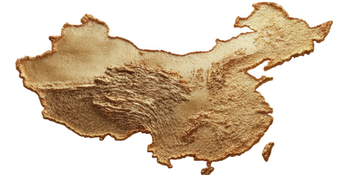 China Terrain Map Image