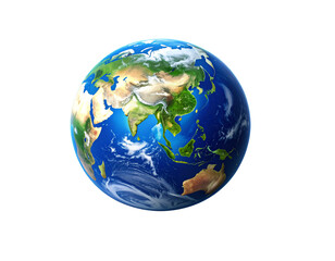 Fototapeta premium Earth from space on transparent Background 