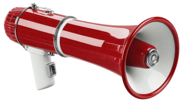 Red Megaphone Public Address (1)