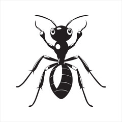 ant insect silhouette vector illustration