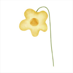 A watercolor flower with gentle lines and soft colors, perfect for creating custom bouquets and floral arrangements.