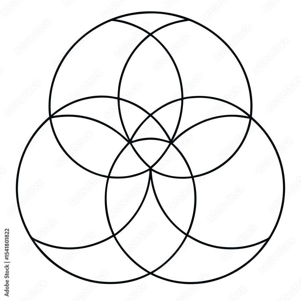Poster abstract geometric overlapping shapes triangle circle and square isolated on white background