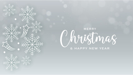 Merry Christmas and Happy New Year  Greeting card or invitation template with golden Christmas text on background.