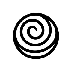 Abstract linear icon of nature element. Earth
