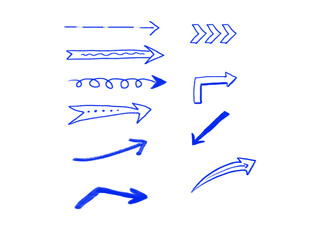 set of blue arrows