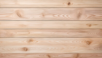 Fototapeta premium light wood planks with fine grain texture aligned horizontally on a soft beige background concept of natural surface for creative background ai generative