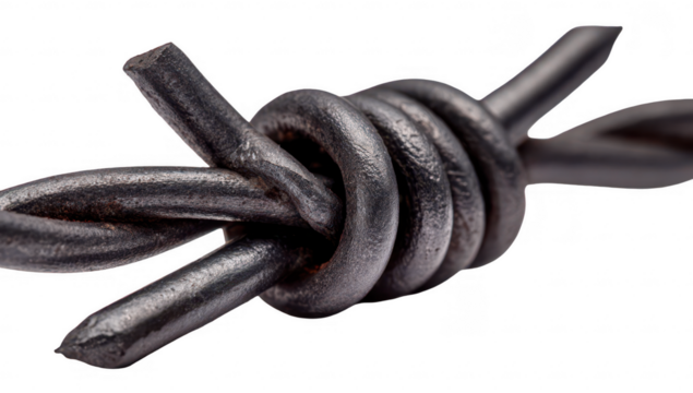 Close-up of rusty barbed wire (2)