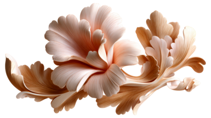 Beautiful floral design with soft tones and elegant curves