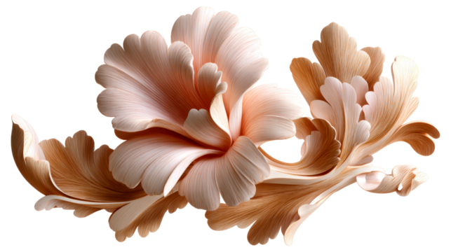 Beautiful floral design with soft tones and elegant curves