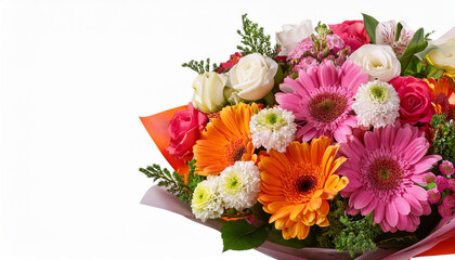Obraz premium bouquet of flowers on transparent background