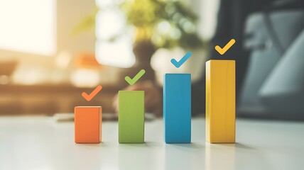 A Minimalist Business Concept Growth, Progress, and Success Visualized