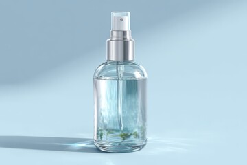 Naklejka premium Clear glass perfume bottle