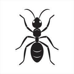 Fototapeta premium ant insect silhouette vector illustration