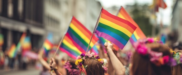 The vibrant celebration of diversity and pride at a colorful parade.