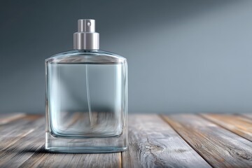 Clear glass perfume bottle