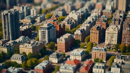 aerial view of the city