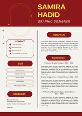 A professional modern resume or cv template