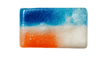 A color-block ice pack, white background --ar 16:9