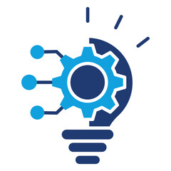 Future Technology Flat Blue Icon