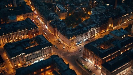 night view of the city of the city