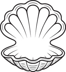 seashell silhouette, seashell outline, ocean shell icon, beach shell vector, marine shell shape, spiral shell silhouette, clam shell icon, sea mollusk outline, coastal shell vector, beach find symbol,