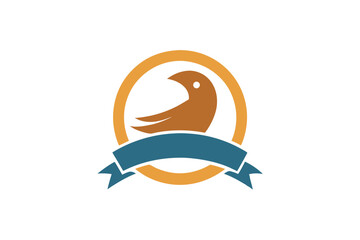 Fototapeta premium Creative Bird Reading Book Logo Design for Education Niche