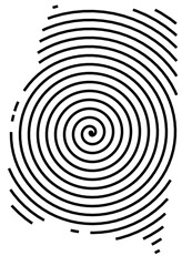 Symbol Map of the Province Santiago del Estero (Argentina) showing the territory with a black spiral line