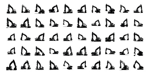 Exavator Silhouette Pack - 50 Design