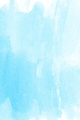 Abstract blue watercolor background. The color splashing on the paper.