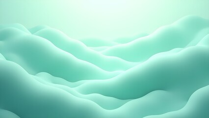 Misty Mountain and Rolling Hills Landscapes