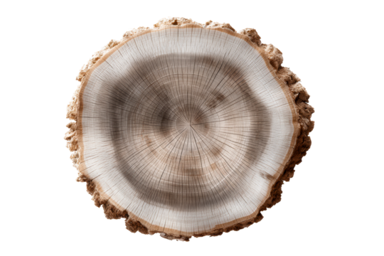 Unique wooden tree stump with natural grain pattern and texture