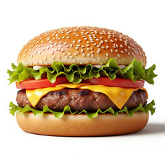 hamburger isolated on white