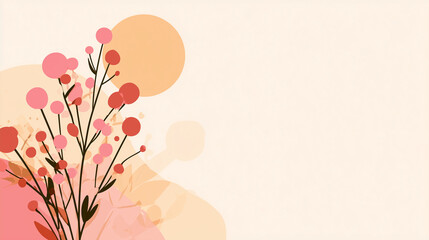 Naklejka premium Minimalist Cute Flower Background Wallpaper