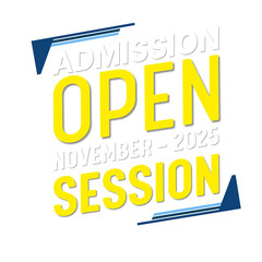 Admission open November 2025 session