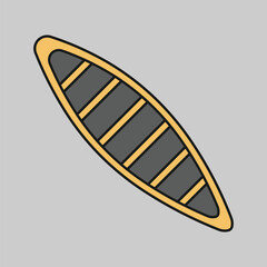 Canoe Icon Simple and Flat Design for Water Sports and Travel Illustrations
