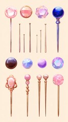 vintage sewing needles and buttons