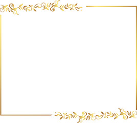 frame with leaves gold border Golden Border Warm Color Frame	
