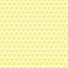Simple Yellow Flower Seamless Pattern