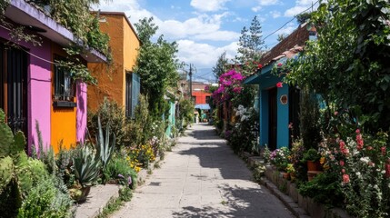 street full of modern houses