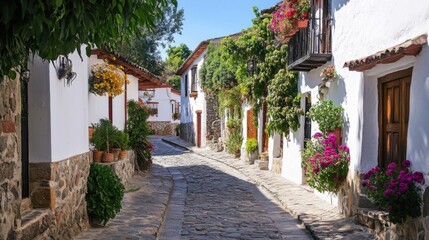 street full of modern houses