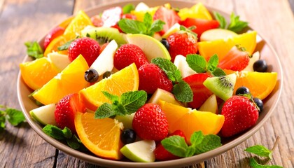 fruit salad in a bowl