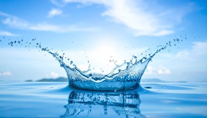 water splash isolated on white
