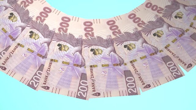 Expressive Looping Design of 200 kwacha Currency of Zambia