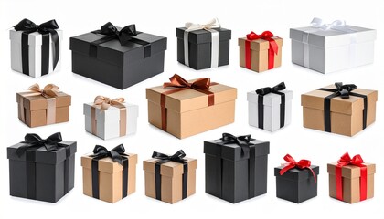 set of vector gift boxes