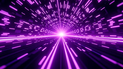 Obraz premium サイバーパンクトンネル 宇宙的な視点