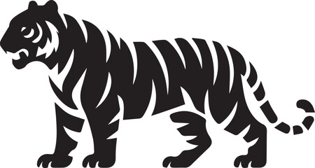 tiger shape, big cat outline, wild tiger, predator silhouette, fierce tiger, tiger vector, animal silhouette, roaring tiger, jungle tiger, tiger head, tiger side view,