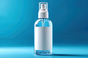 Glossy spray bottle banner