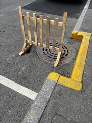 Road barrier near the hatch